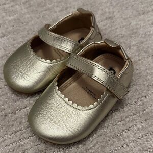 Gold Kids Mary Jane Shoes